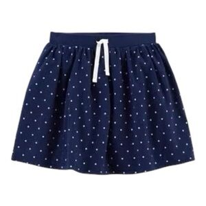 Carter's Toddler Polka Dot Jersey Skort Navy Blue Skirt with White Dots Size 4T